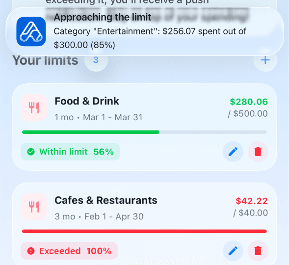 Spending Limits & Notifications