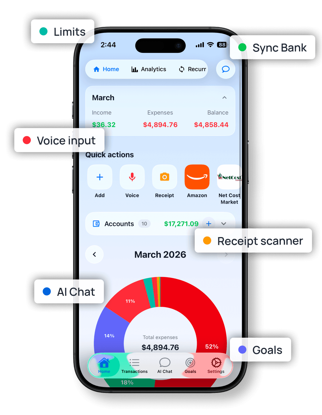 Download ALVEON — free finance tracker app